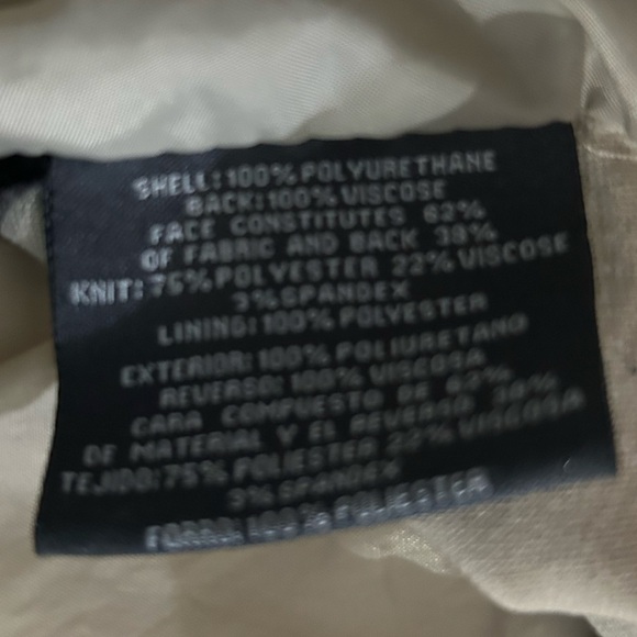 Women's Kenneth Cole Reaction Faux Cement/Sone Color Leather Moto Jacket Sz XL - Picture 3 of 6